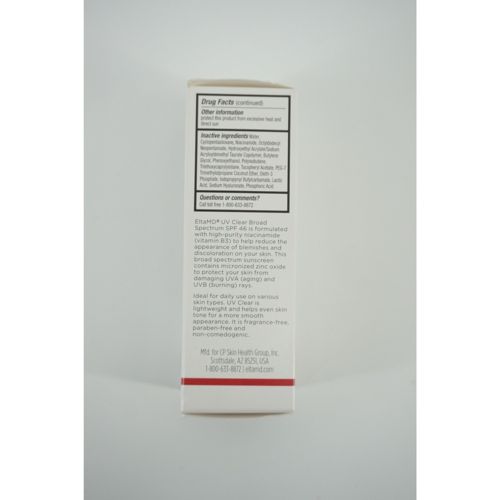 NEW EltaMD UV Clear Facial Sunscreen Broad-Spectrum SPF 46 Niacinamide 1.7oz - Picture 6 of 7